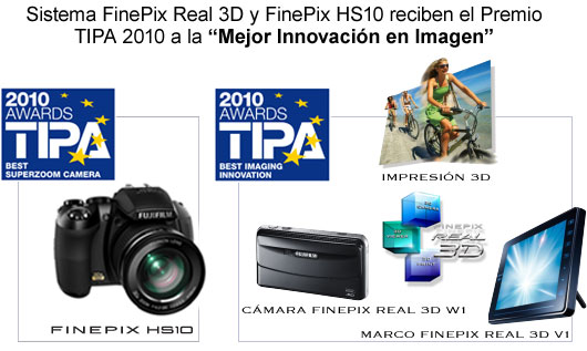 Sistema FinePix REAL 3D y FinePix HS10 reciben el Premio TIPA a la “Mejor Innovación en Imagen