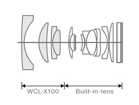 FUJIFILM X100T : Objetivo de conversión a gran angular / WCL-X100 (plateado / negro)