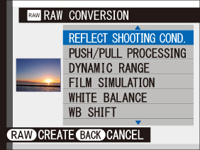 Fujifilm X-S1 : Convertidor de RAW integrado en la cámara