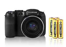 FinePix S3300 : Baterías AA (4 Baterías AA)