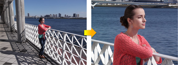 (Izquierda) Gran angular (28mm) (Derecha) Zoom óptico de 5x