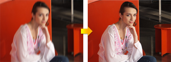 (Izquierda) Cámara digital convencional (Derecha) FinePix XP20